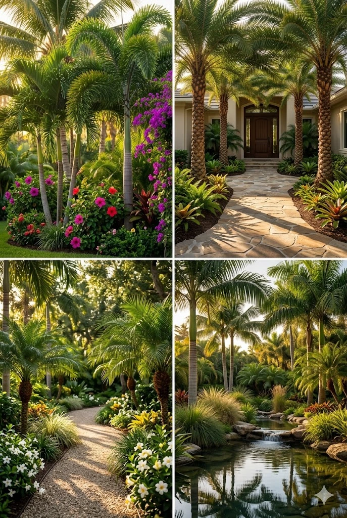 28+ Tropical Palm Tree Landscaping Ideas