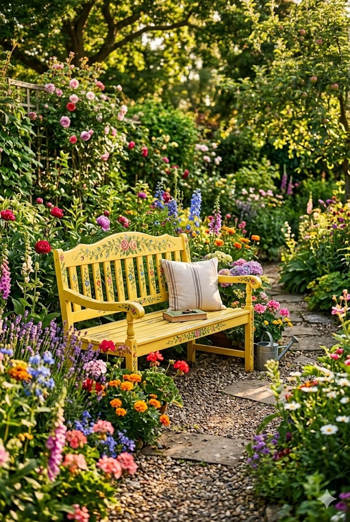 6. Colorful and Fun Benches