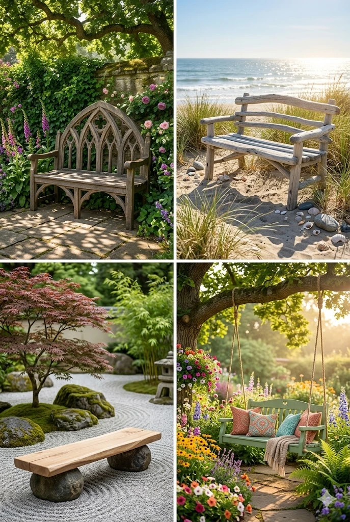 8. Inspirational Garden Bench Ideas