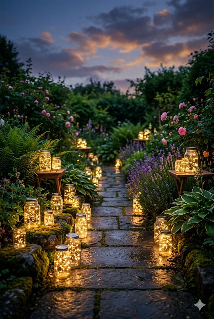 3. Fairy Lights in Jars