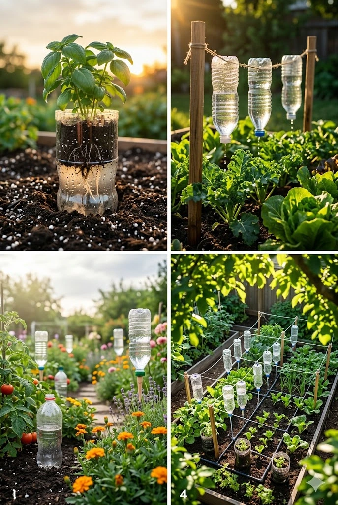 3. Plastic Bottles: Versatile Watering Solutions