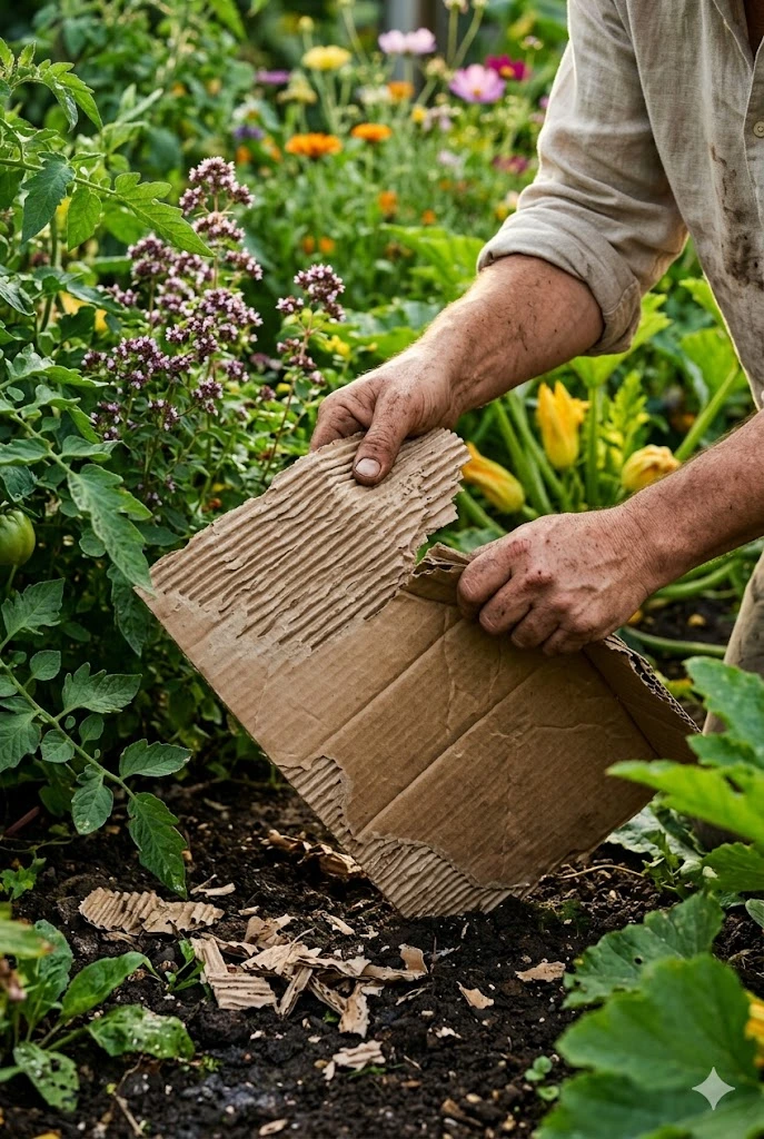 9. Cardboard: Eco-Friendly Mulch