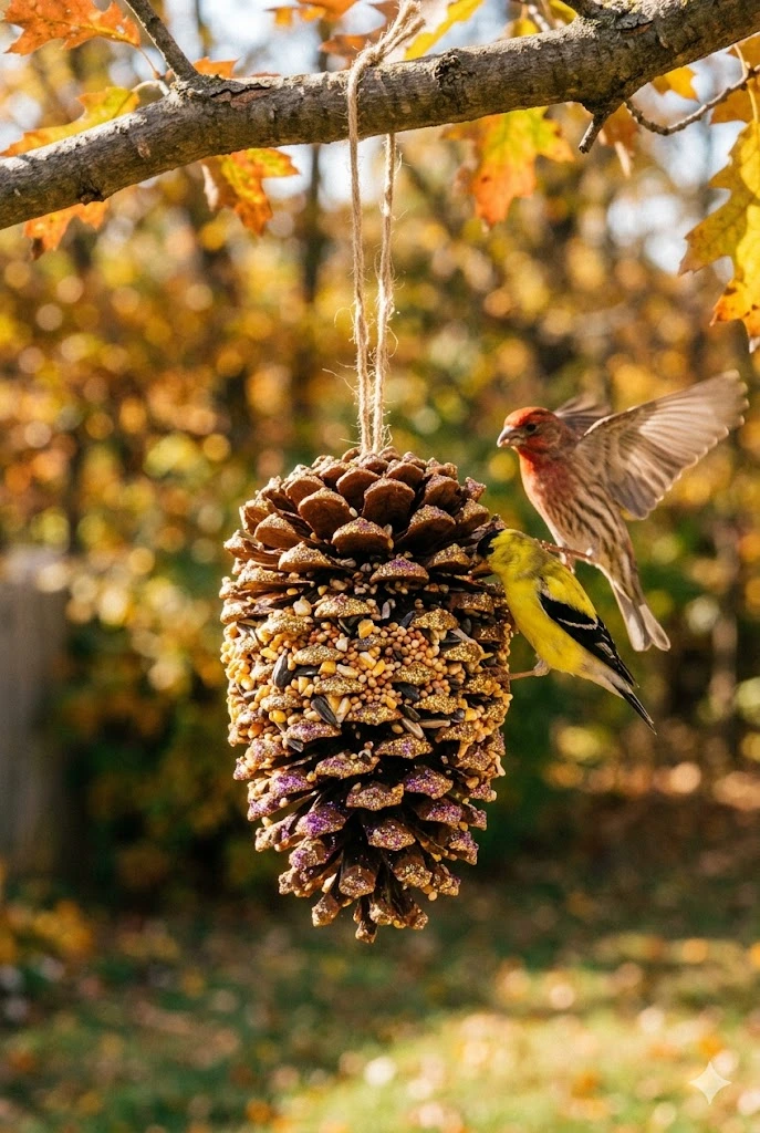 Creative Variations of Pine Cone Bird Feeders