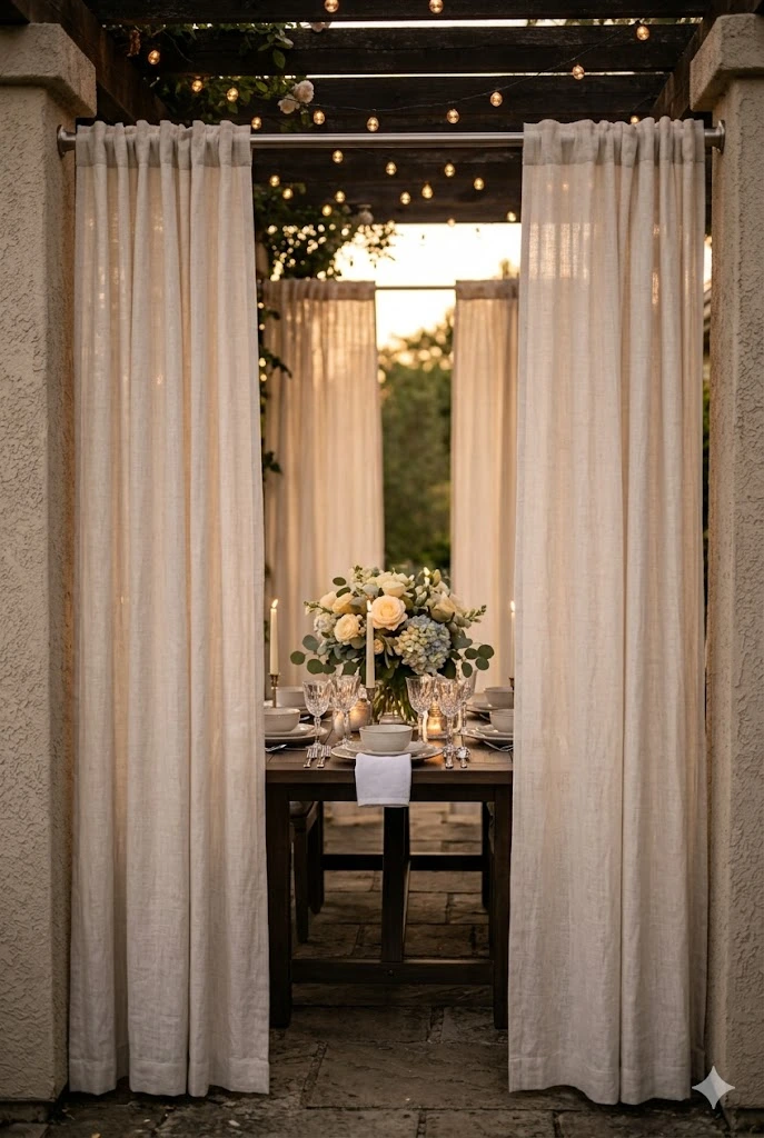 3. Use Outdoor Curtains