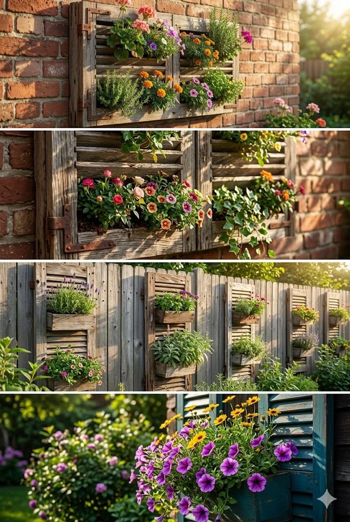 12. Shutter Planters