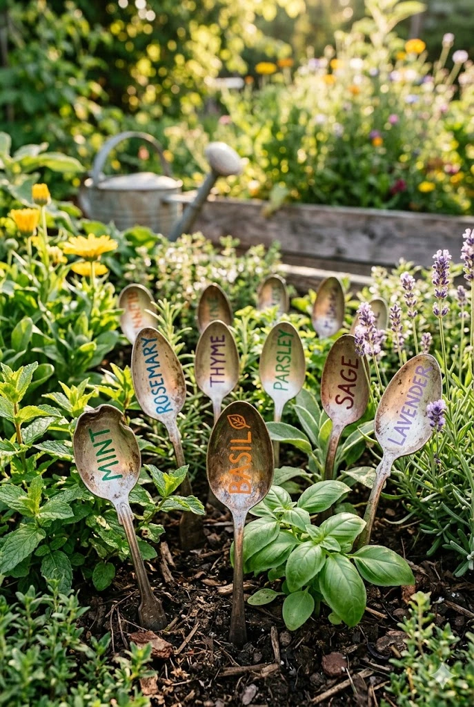 9. Spoon Garden Markers