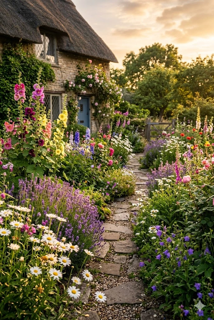 1. Classic Cottage Garden Style