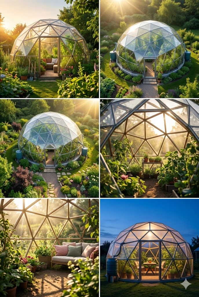 4. Geodesic Dome Greenhouses