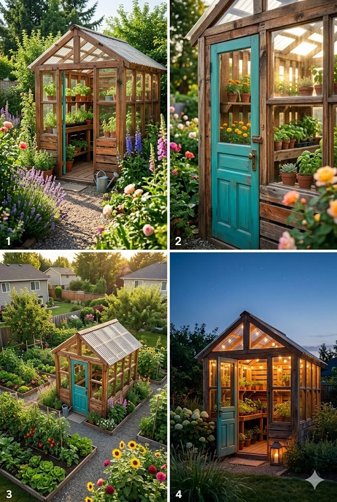 9. Pallet Greenhouses