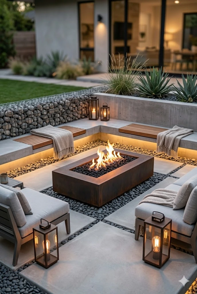 2. Modern Fire Pits