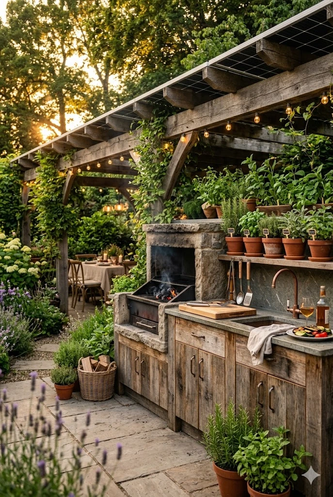 7. Eco-Friendly BBQ Kitchen