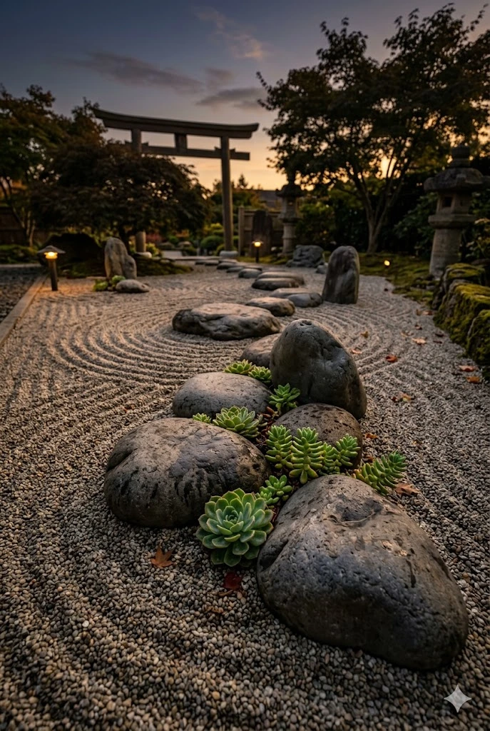 1. Minimalist Zen Rock Garden