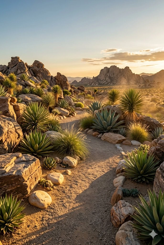4. Desert Oasis Rock Garden