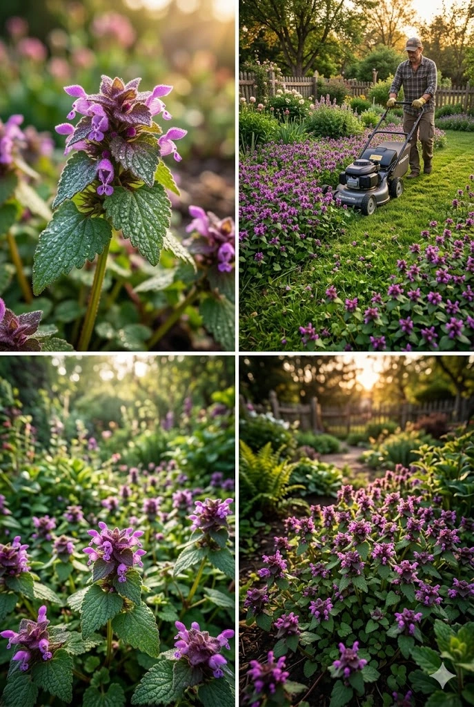 2. Purple Deadnettle (Lamium purpureum)